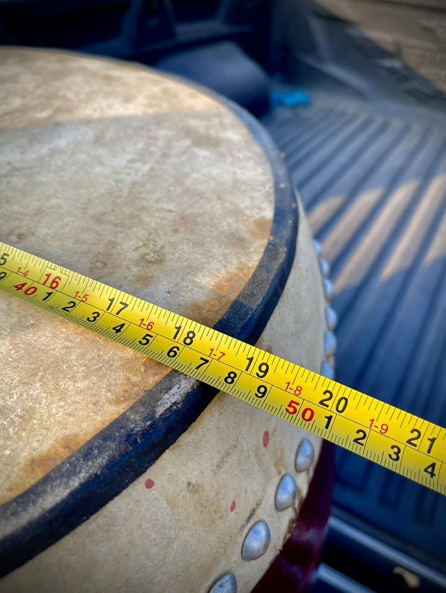 กลองทัดใบใหญ่ หน้ากว้าง18นิ้ว เดี่ยว1ใบ กลองทัดเก่า 9