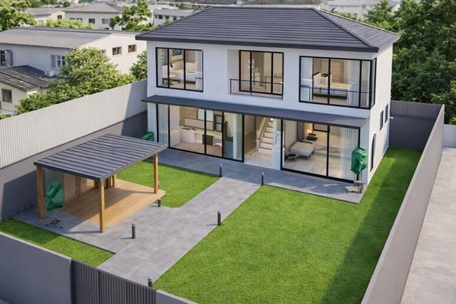 ตกแต่งครบครัน ลาซาล-บางนา BTSบางนา2.1กม. แบริ่ง ให้เช่าบ้านเดี่ยว2ชั้น 4 นอน 4 น้ำ บ้านใหญ่พร้อมสวน รับชาวต่างชาติ 1