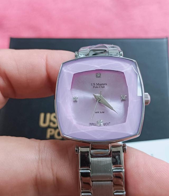 โปโล นาฬิกาข้อมือสุภาพสตรี รุ่น FIRST LADY CRYSTALLINE DATE LILAC 9