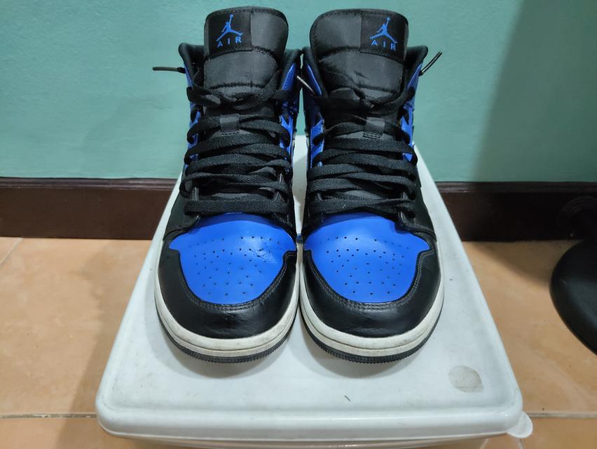 Air jordan 1 mid สีน้ำเงิน มือสอง รูปที่ 2