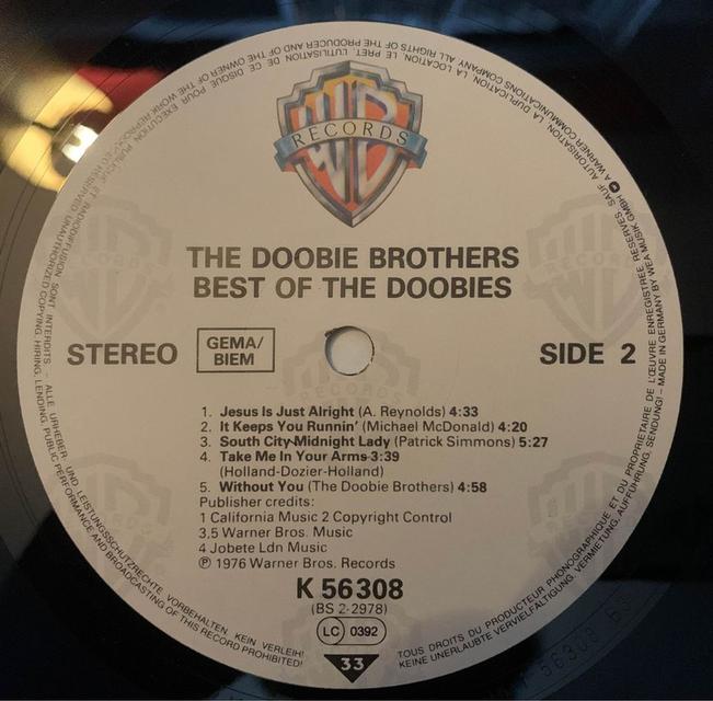 แผ่นเสียงอัลบั้ม Best Of the Doobies 4