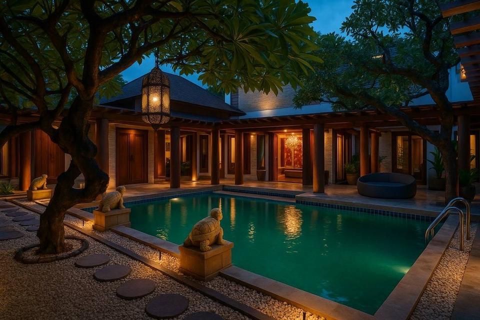 ขายบ้านหรูสไตล์บาหลีแท้ ใจกลางนวลจันทร์พื้นที่ใช้สอยกว่า 1,500 ตร.ม. 1