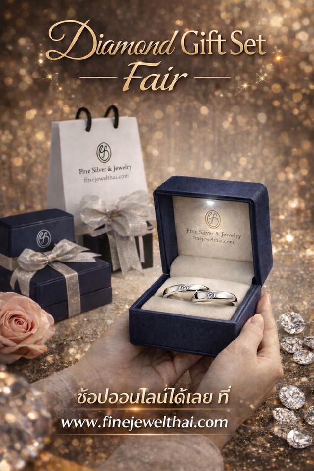 Diamond Gift Set Fair เครื่องประดับเพชรแท้ แหวนเพชร ต่างหูเพชร จี้เพชร