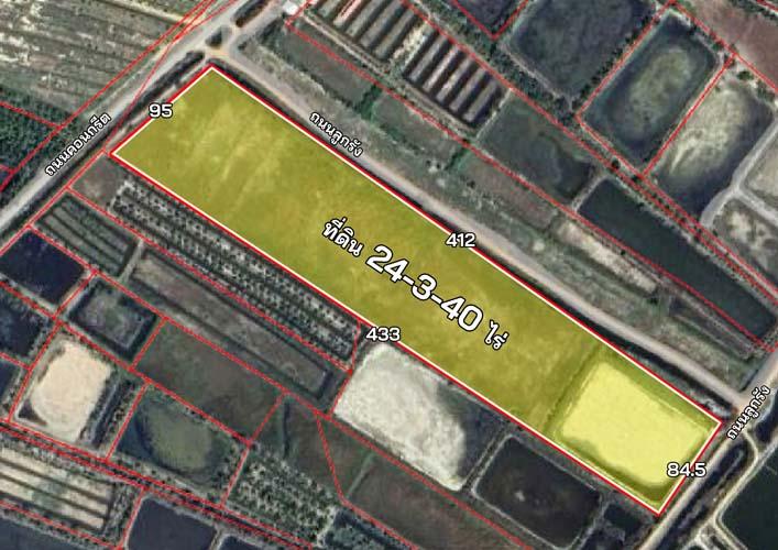 L-149 : ที่ดินแปลงมุม 24-3-40 ไร่ ติดถนน 3 ด้าน บ้านนาวัลเปรียง สามกระทาย กุยบุรี 2