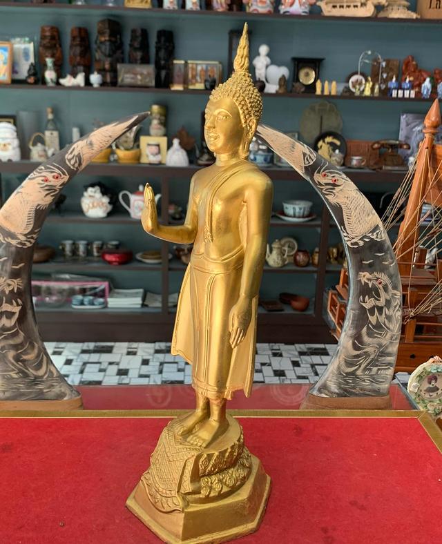 พระพุทธรูปเก่า เนื้อทองเหลือง 7
