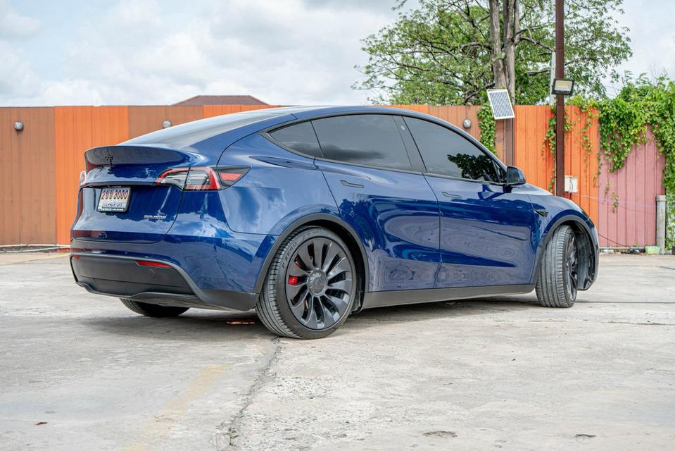 Tesla Model Y Performance AWD 2022 สีน้ำเงิน รูปที่ 6