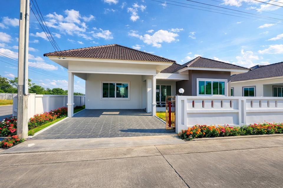 บ้านเดี่ยว หลังใหณ่ เนื้อที่เยอะ โครงการบารมี ระยอง 1