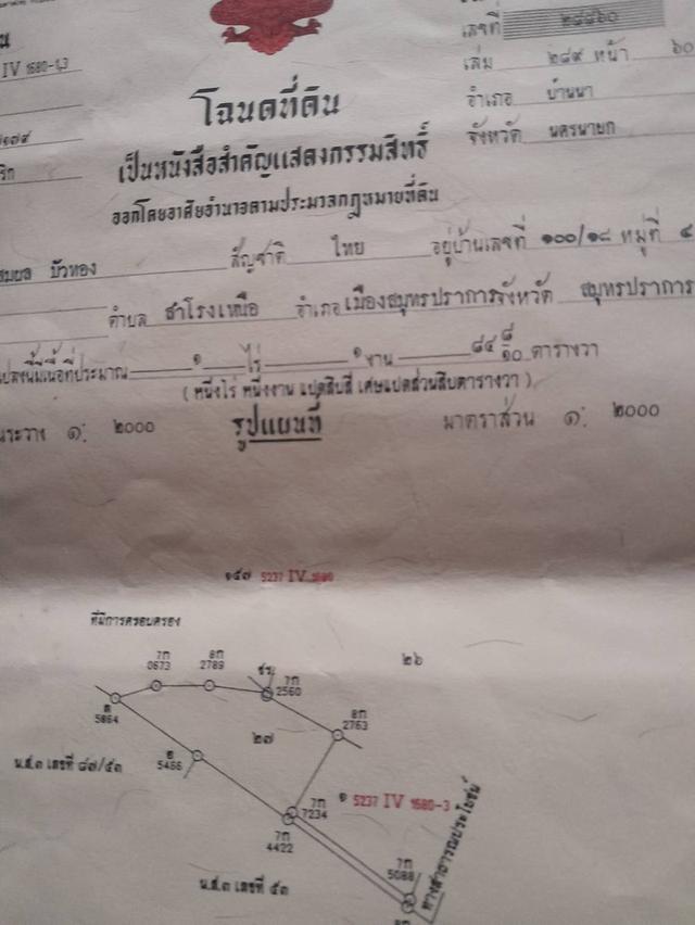 ขายที่ดินนครนายก 1