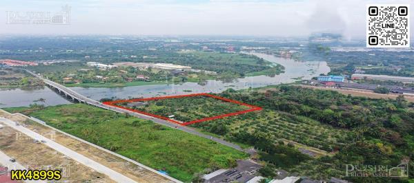 ขายที่สวยริมแม่น้ำท่าจีน 7 ไร่เศษ ชมวิวเต็ม 111 เมตร วิวโค้งน้ำ ด้านข้างติดถนนและคลอง เหมาะทำบ้านหรู โครงการ และซื้อทำกำไร ใกล้วัดท่าไม้ - KK4899S 2