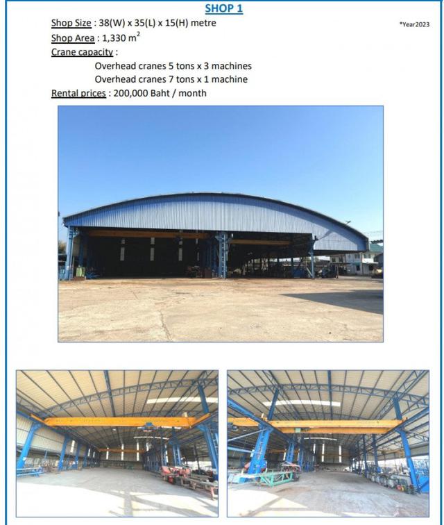 รูป ขาย โรงงาน FA073 สภาพดี มี Overhead crane ใบ รง4. ห้วยโป่ง ระยอง . 4750 ตรม. 14 ไร่ 37 ตร.วา ใกล้ถนนสุขุมวิท ท่าเรือมาบต 5
