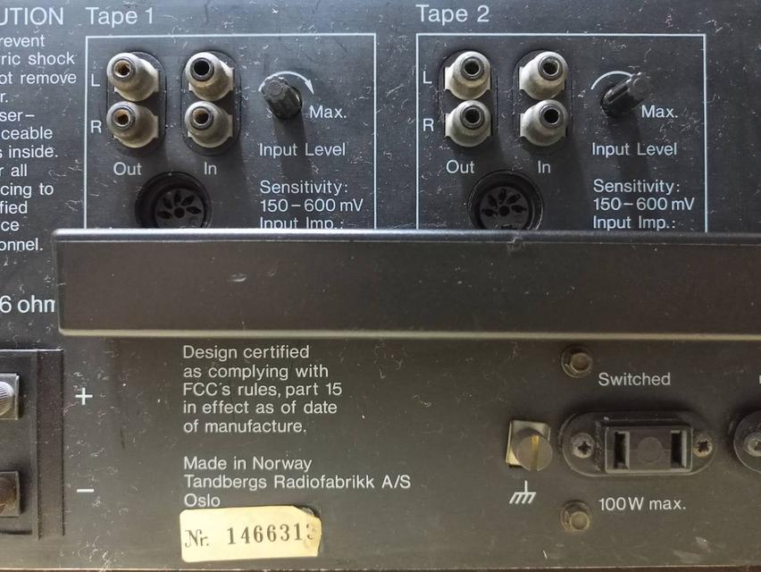 ขายรุ่นใหญ่สุดๆ Monster Stereo FM/AM Receiver / Amplifier TANDBERG TR-2080 รูปที่ 12