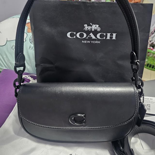Coach Emmy Saddle Bag 23 สีดำ