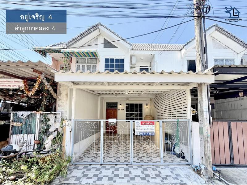 LM25-0168 ขายทาวน์เฮ้าส์ 2 ชั้น อยู่เจริญ 4 ลำลูกกาคลอง 4 บ้านสไตล์มินิมอล พร้อมอยู่ เนื้อที่ 17 ตรว 2นอน 2น้ำ 1