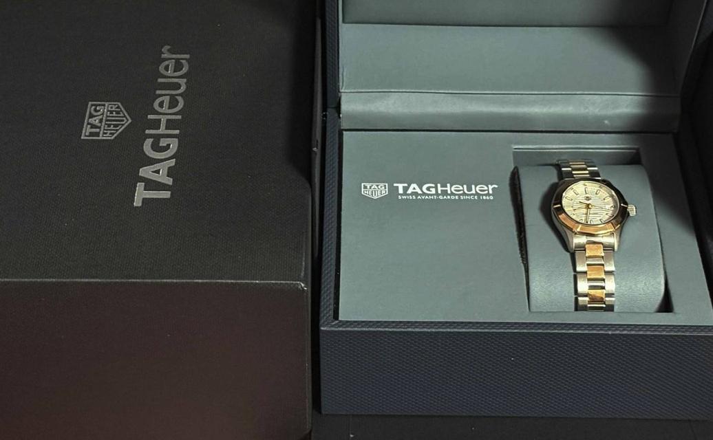 25.TAG Heuer Aquaracer ระบบ Quartz หน้าปัด 28 mm 18k Rose Gold Swiss Ladies Watch  พร้อมกล่องแท้+คู่มือ ใบรับประกัน