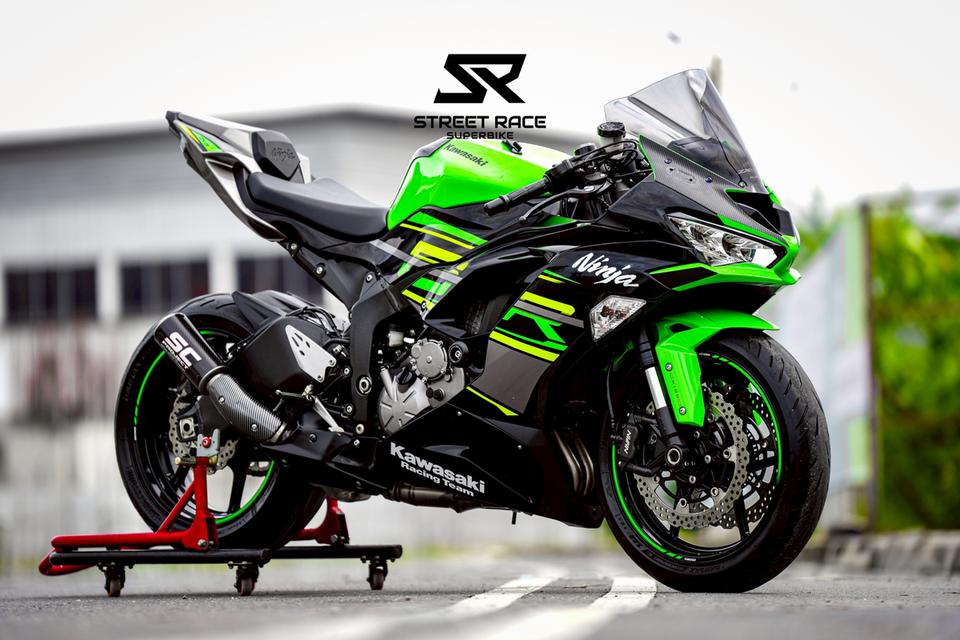 2019 Kawasaki ninja zx6-r krt รถปี 2019 ดำเขียว ของแต่งพอมี 4