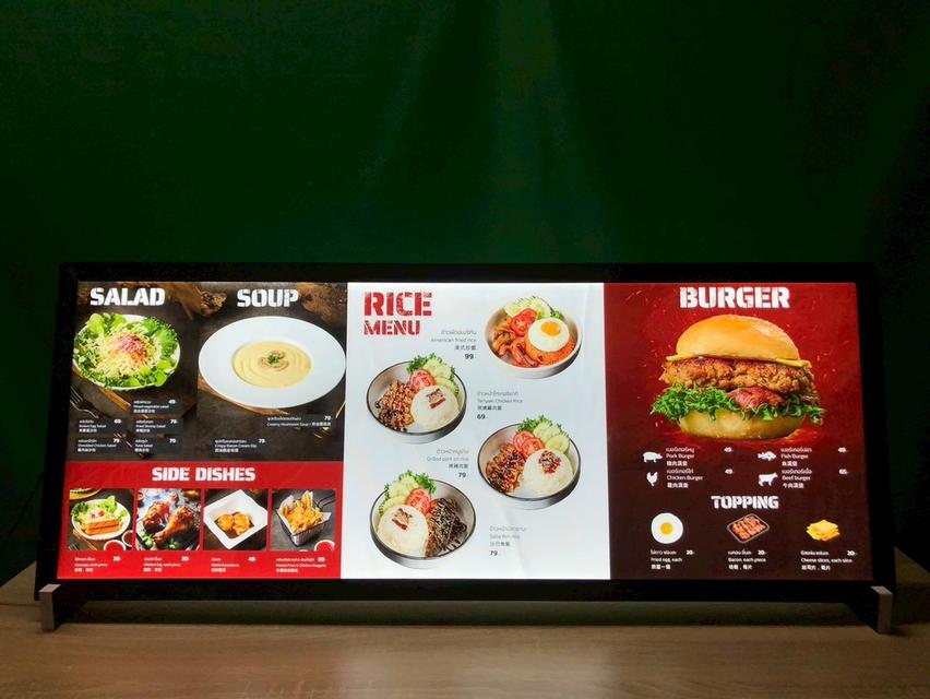 ป้ายไฟกระจายแสง, slimlightbox,ป้ายไฟหน้าร้าน,ป้ายไฟเมนู รูปที่ 5