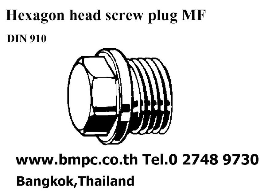 Oil plug, ปลั๊กอุดน้ำมัน, Pipe plug with external taper screw thread , Screw plug, Drain plug, น๊อตถ่ายน้ำมัน, Disc spring