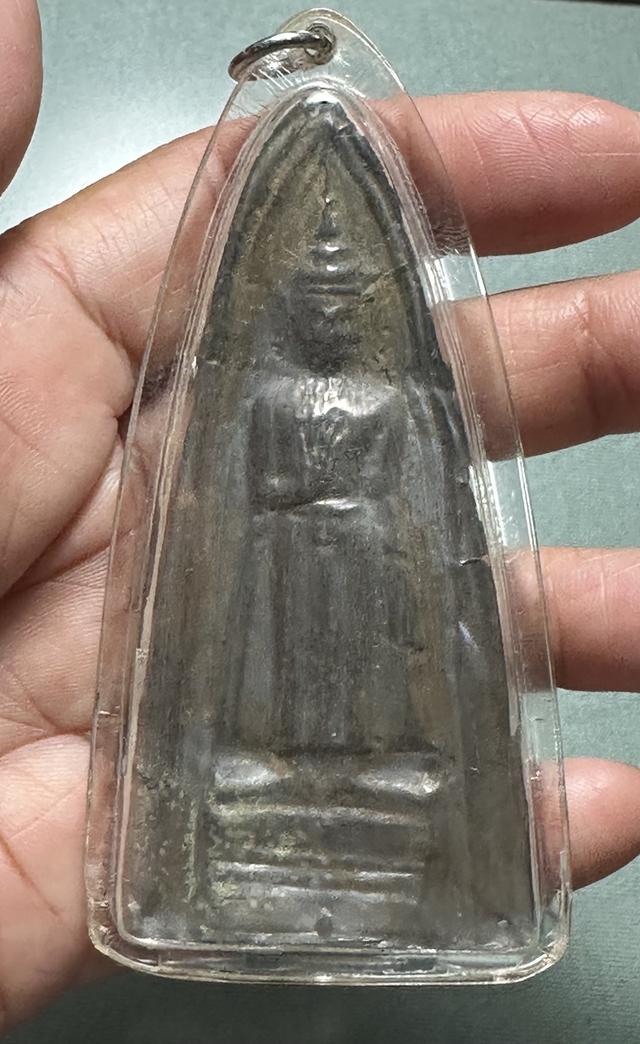 พระร่วงยืนสุโขทัยบุเงิน ศิลปะช่างหลวง เลี่ยมกันน้ำเก่าเดิม