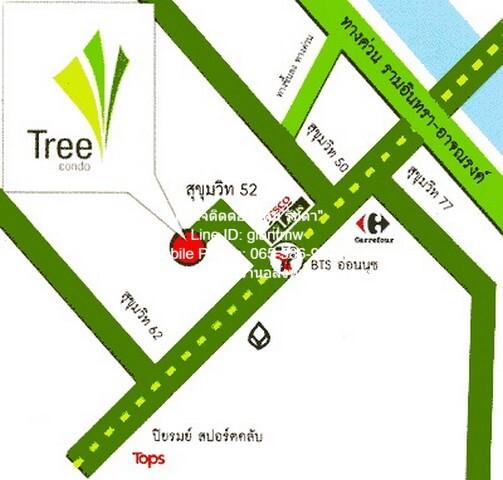 ID : DSL-490 RENT ให้เช่า Condo. Tree Condo Sukhumvit 52 44SQUARE METER 17500 บาท ไม่ไกลจาก รถไฟฟ้า BTS อ่อนนุช 250 ม. ร 2