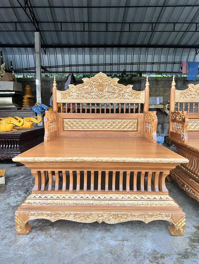 ธรรมาสน์ไม้สักแกะสลัก จัดส่งทั่วประเทศ รูปที่ 5