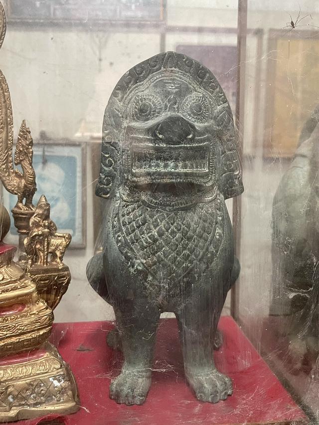 สิงห์โบราณ สิงห์อยุธยา สิงห์คู่ เนื้อสัมฤทธิ์ ตัวใหญ่ รูปหล่อสิงห์คู่ สิงห์สยาม 9