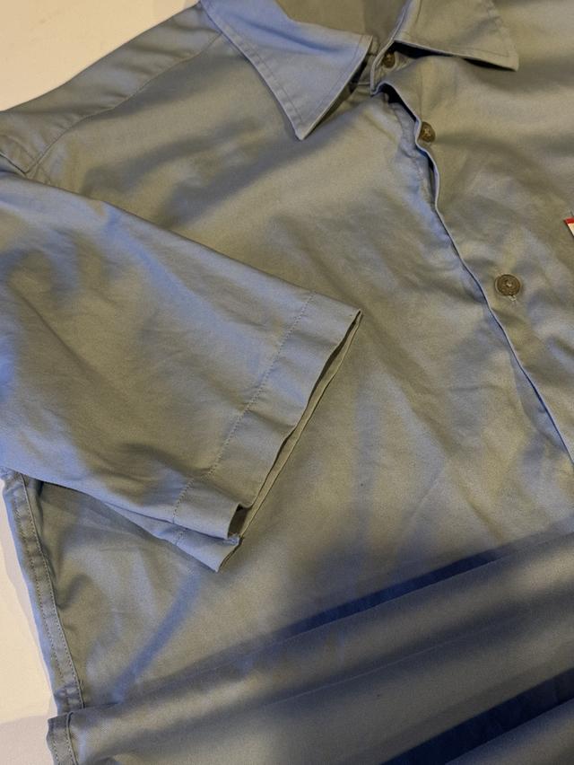 เสื้อเชิ้ตแบรนด์ GQ แขนสั้น สีฟ้า 8