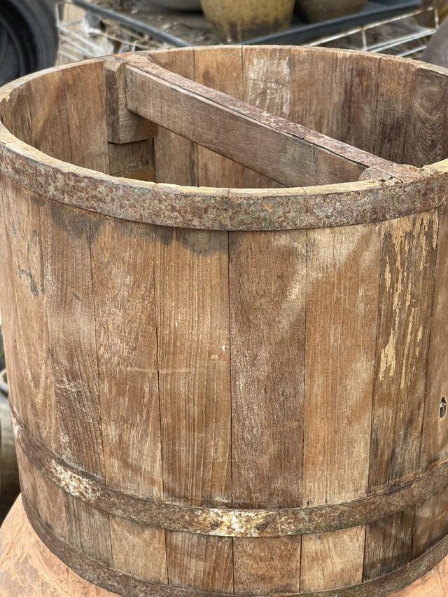 ถังไม้ตวงข้าวสาร ขนาด20ลิตร ถังตวงข้าวโบราณ 5