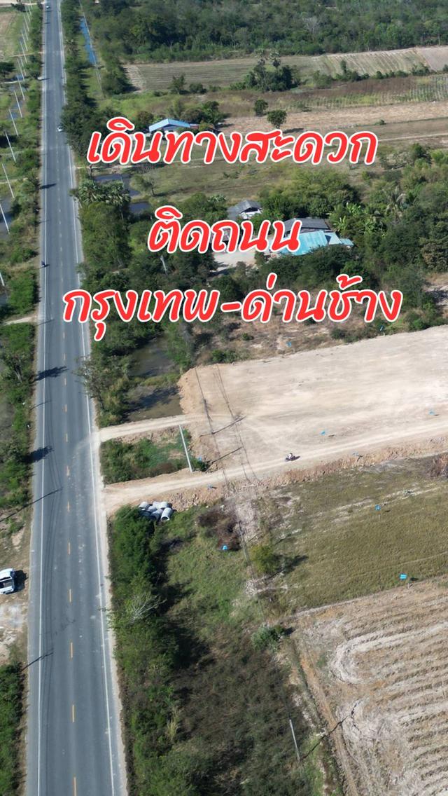 ขายที่ดินสุพรรณบุรี ราคาถูก ถมแล้ว ติดถนนเส้นหลักกรุงเทพ-ด่านช้าง ทำเลดี น้ำไม่ท่วม เหมาะสร้างบ้านหรือทำธุรกิจ อ. หนองหญ้าไทร ใกล้กรุงเทพ 2 ชั่วโมง 1