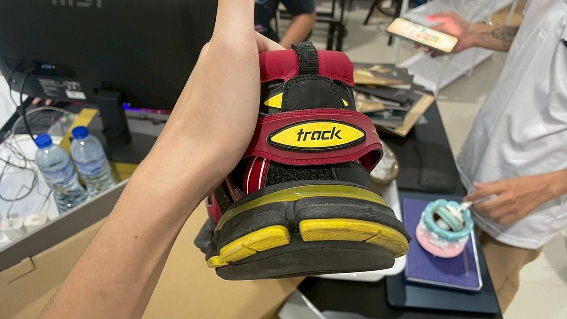 Balenciaga Track Sneaker Bordeaux Burgundy Black Yellow