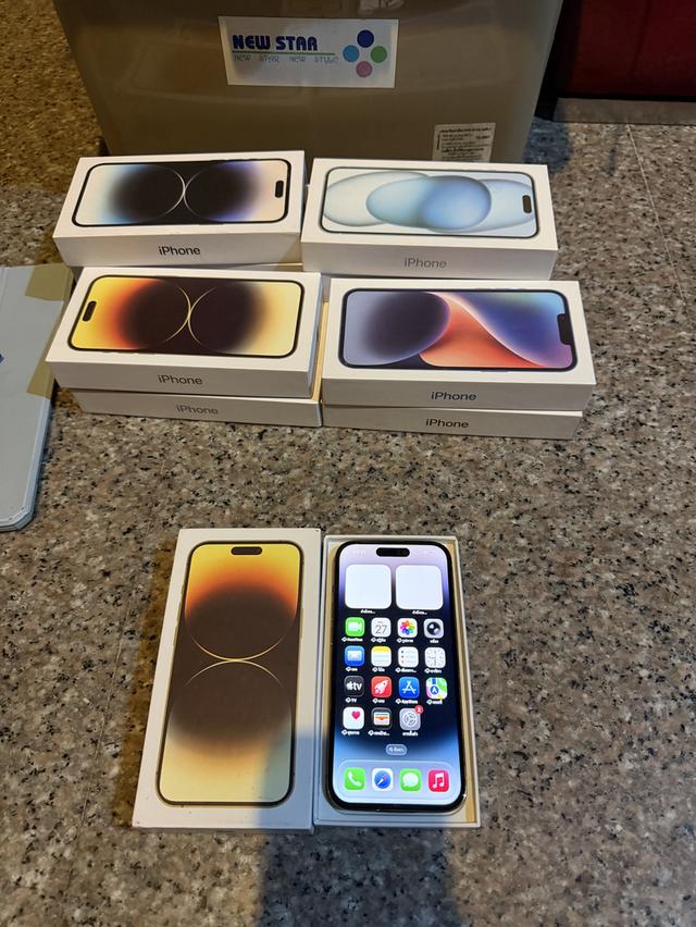 ขายไอโฟน14ProสีGold128กิ๊กมีกล่องสวยๆใช้งานดีแบตยัง90อยู่เลยหายสห
