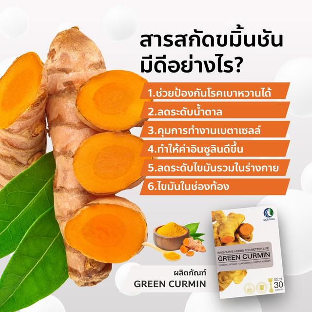 แก้กรดไหลย้อน กระเพาะอักเสบ GREEN CURMIN