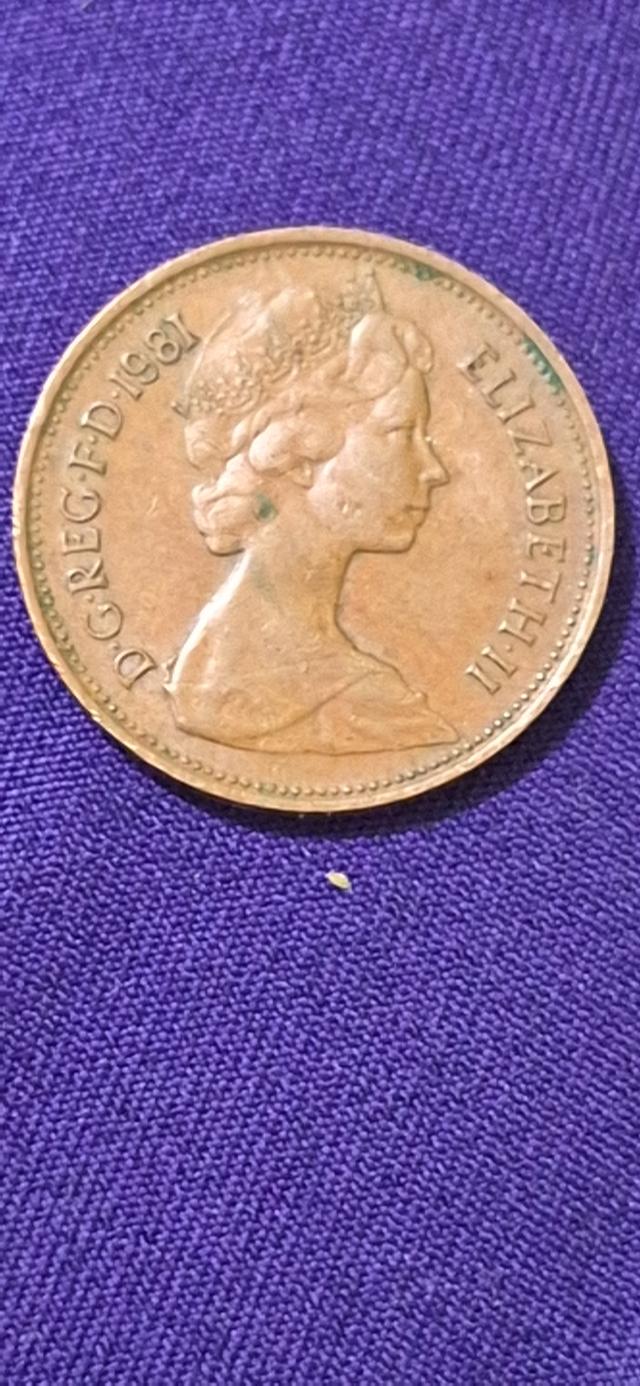 British coin 2 pennies. รูปที่ 3