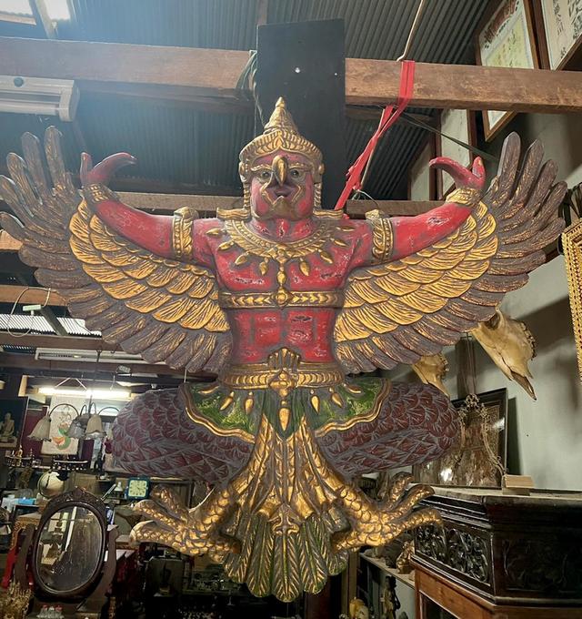 ครุฑไม้แกะสลัก พญาครุฑไม้สัก ขนาด120ซม