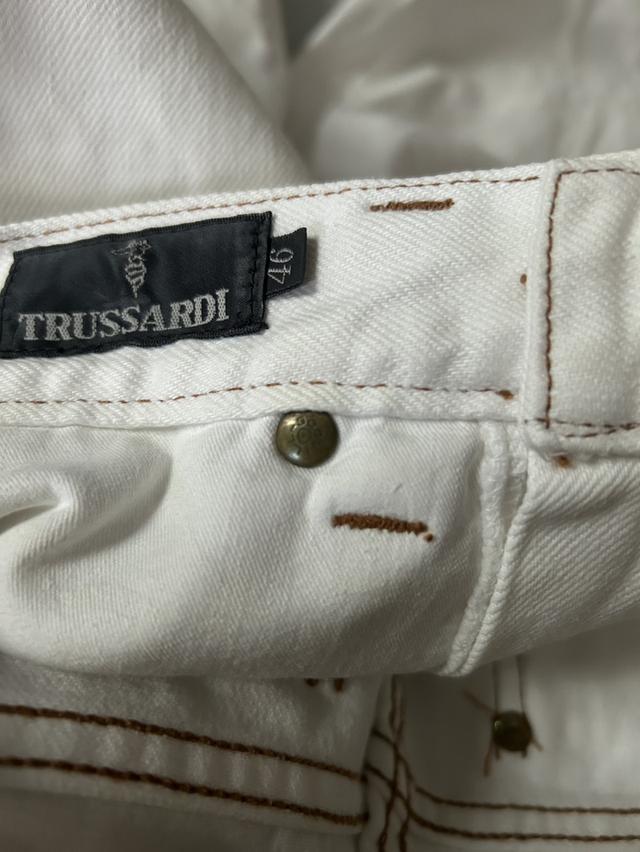 🔥 [Rare Item / สภาพสะสม] กางเกงยีนส์วินเทจ 90s Trussardi Jeans สีขาวครีม คลีนกริ๊บ ✨ รูปที่ 12