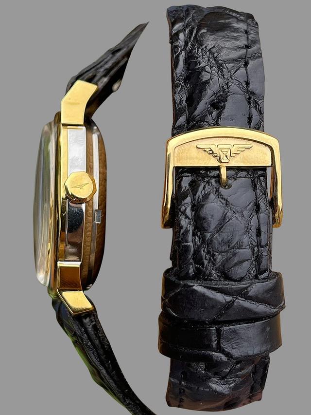 นาฬิกาLongines Automatic สีทอง หน้าปัดลายใยแมงมุม