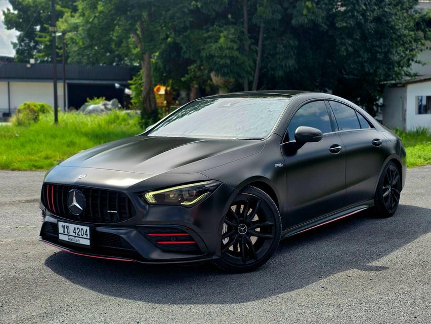 Mercedes-Benz CLA35 AMG ปี 2020 รถสีดำ Wrap ดำด้าน รถศูนย์