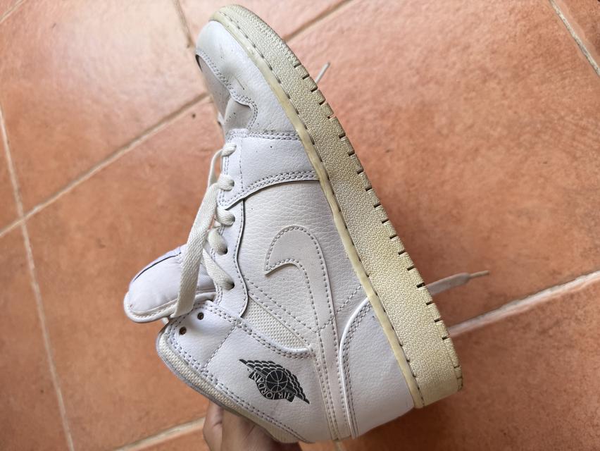 รองเท้าJordan 1 Mid White Wolf Grey  2