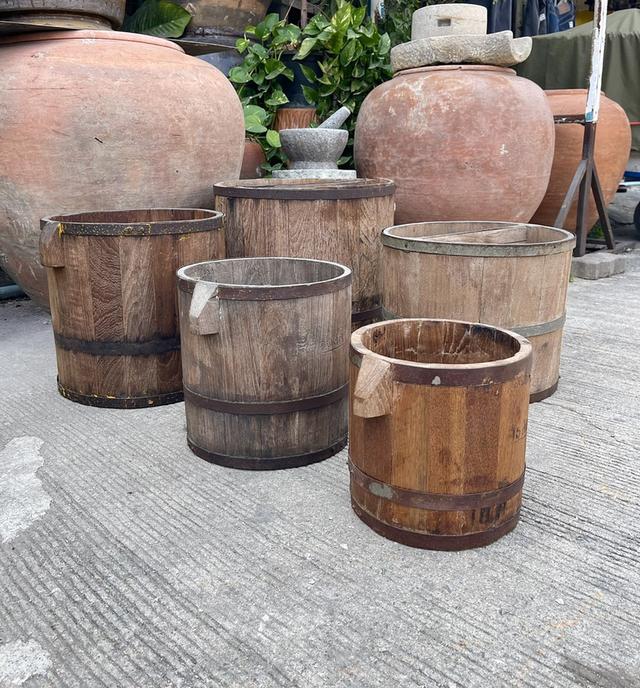 ถังไม้ตวงข้าวเปลือก ถังไม้ตวงข้าวสาร ถังไม้ตวงข้าวโบราณ ขนาด 5 ถึง 40 ลิตร แท้ รูปย่อยที่ 4