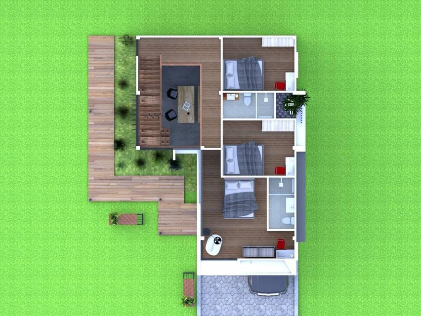 บ้านเดี่ยวทำเลทองฮวงจุ้ยดี 4