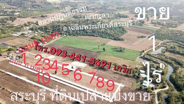 ขายที่ดินเปล่า 1ไร่ ราคาถูก ซอยวัดหนองหว้า อ.เฉลิมพระเกียรติ จ.สระบุรี โทร 098-513-6286 2