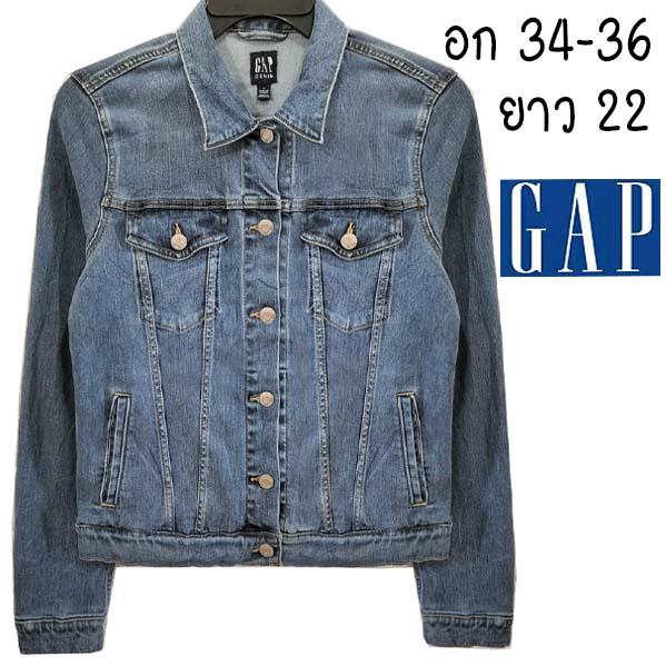  GAP มือหนึ่ง ยีนส์ยืด สีเข้ม สวยมาก กระดุมปั๊มทุกเม็ด 