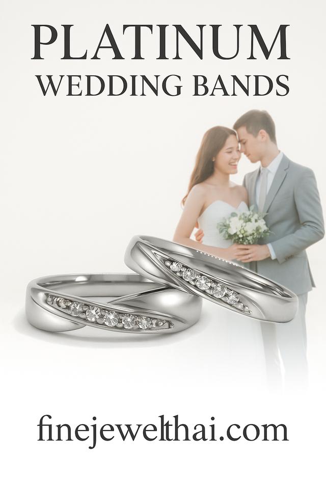Finejewelthai รับทำแหวนแต่งงานแพลทินัม Platinum Ring