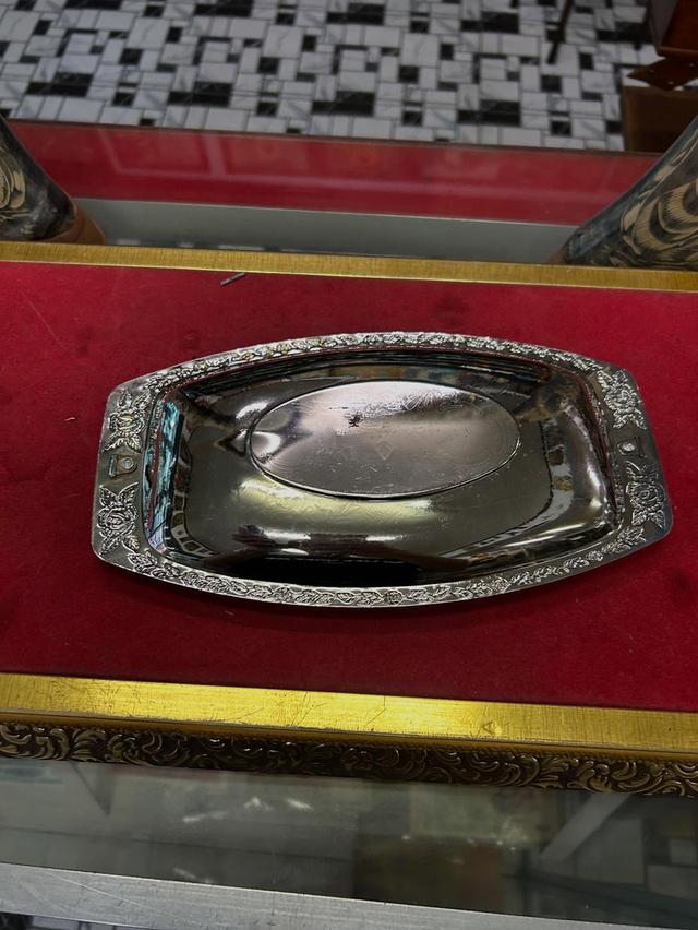 ถาด silver plated ถาดเคลือบเกินเก่า