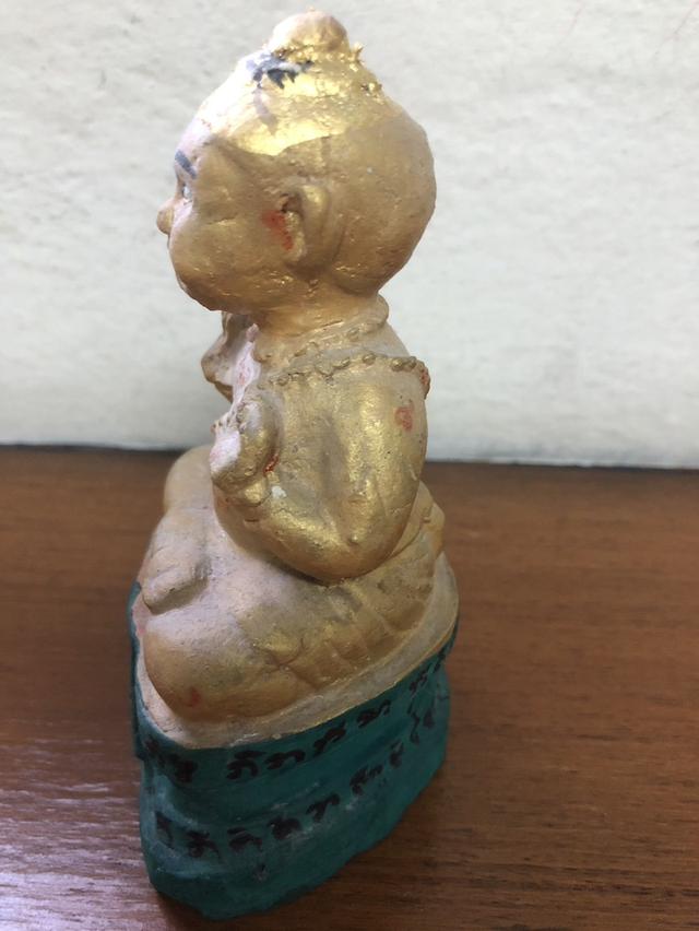 กุมารทอง ตุ๊กตาทอง ฐาน 9 เทพนิมิตร หลวงปู่แย้ม วัดสามง่าม ปี 2548 พิมพ์กลาง หลังตรง ยุคต้น นัดรับ บางบอน 1 2