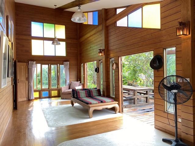 5 golden teak villas for sale on 16 rai of land Mae Taeng Chiang Mai country house style resort. mountain view peace 6