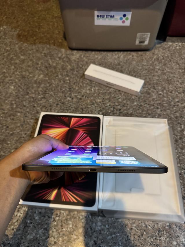 ขายiPadPro11นิ้วM1สีดำ128กิ๊กสูนTrueมีกล่องอีมี่ตรงไร้รอยตกใช้งานดีทุกๆฟังชั่นถูกๆ 4