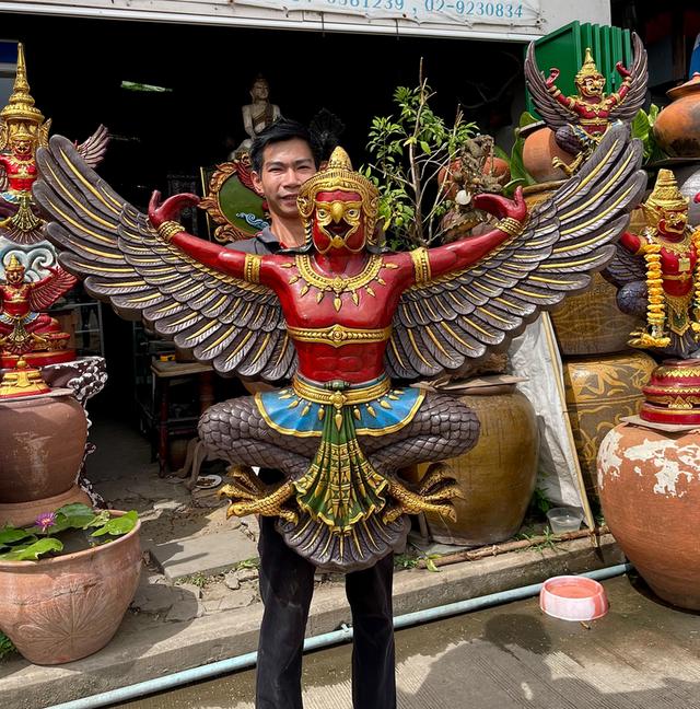 พญาครุฑองค์ใหญ่ ครุฑหน้าสำนักงานเก่า ขนาด130x90cm