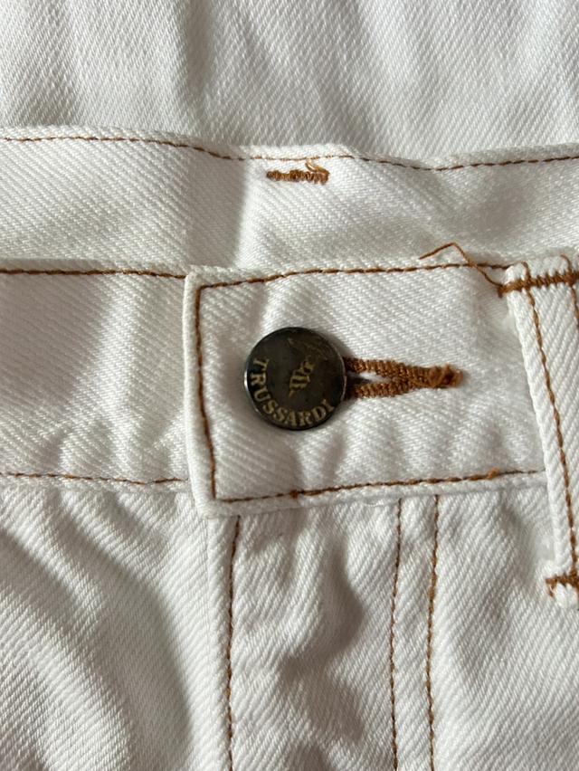 🔥 [Rare Item / สภาพสะสม] กางเกงยีนส์วินเทจ 90s Trussardi Jeans สีขาวครีม คลีนกริ๊บ ✨ รูปที่ 6