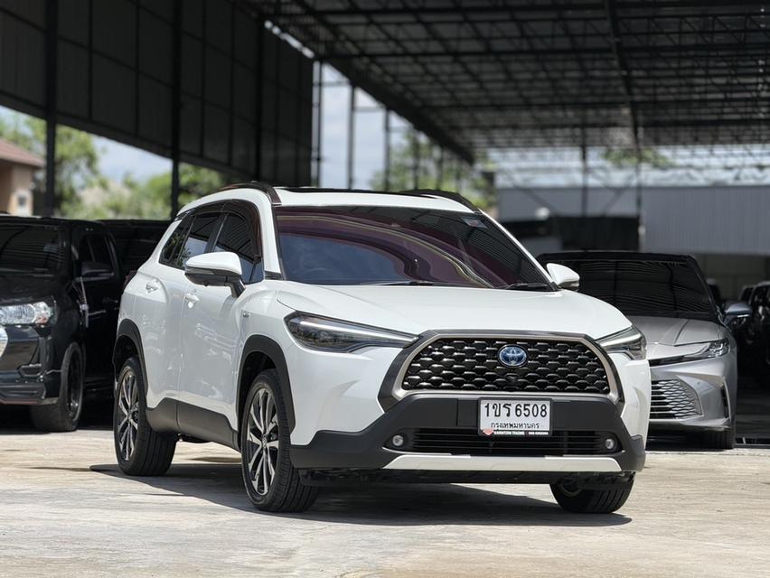 2021 TOYOTA COROLLA CROSS, 1.8 HYBRID PREMIUM SAFETY โฉม ปี20-ปัจจุบัน ตัวท๊อป มือเดียวป้ายแดง ปี20 จด 21👉ไมล์แท้ 164,323 km. เข้าศูนย์ทุกระยะ