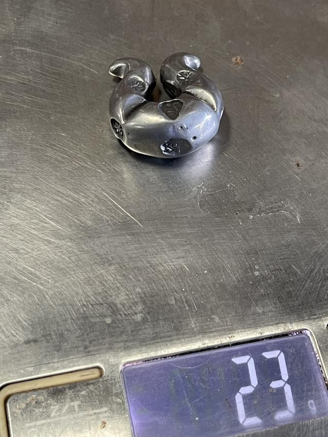 พดด้วงโบราณ พดด้วงเขาควาย พดด้วงทรงแบน เงินรางพดด้วง 5